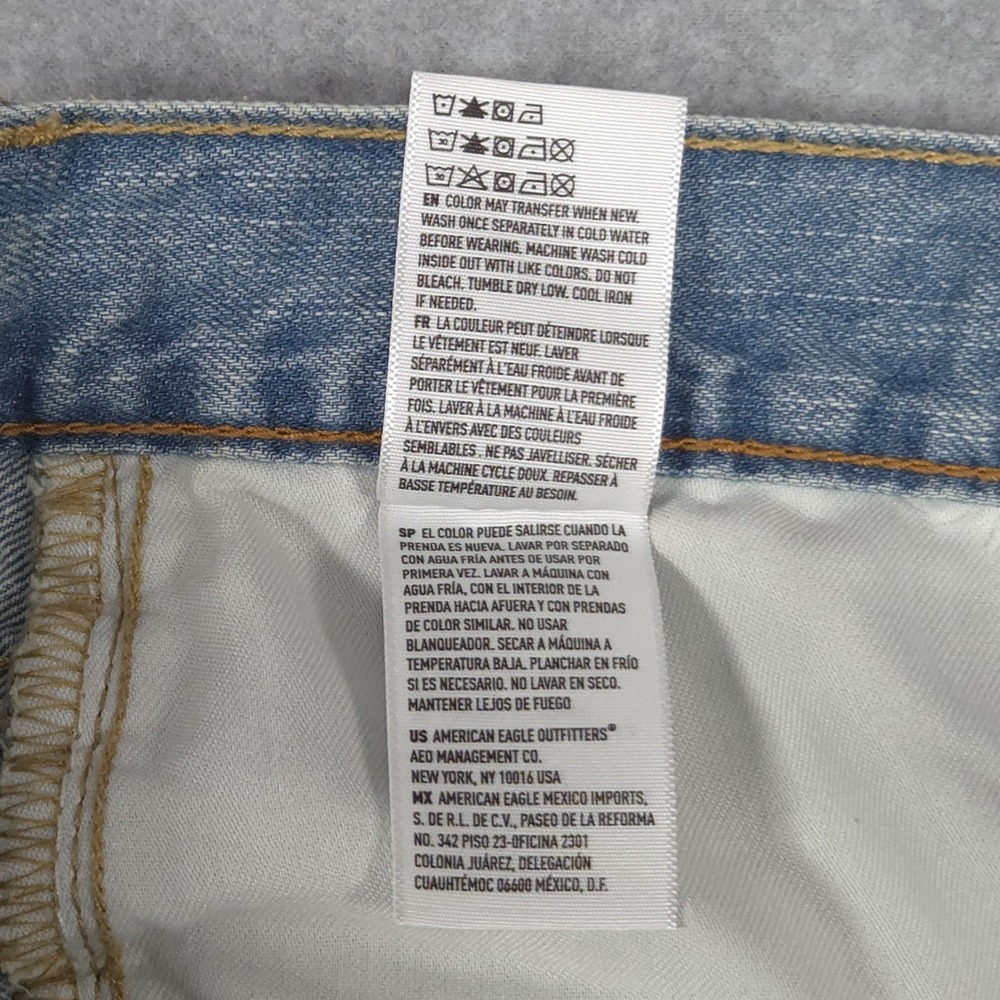 American Eagle Mens Size 40x30 Light Blue Relaxed Straight Denim Jeans Unworn - Picture 15 of 16